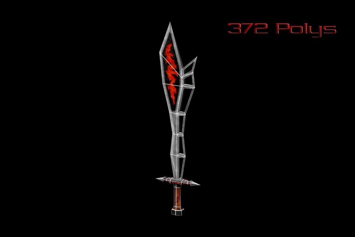 Fire Melee Collection Low-poly 3D model_26