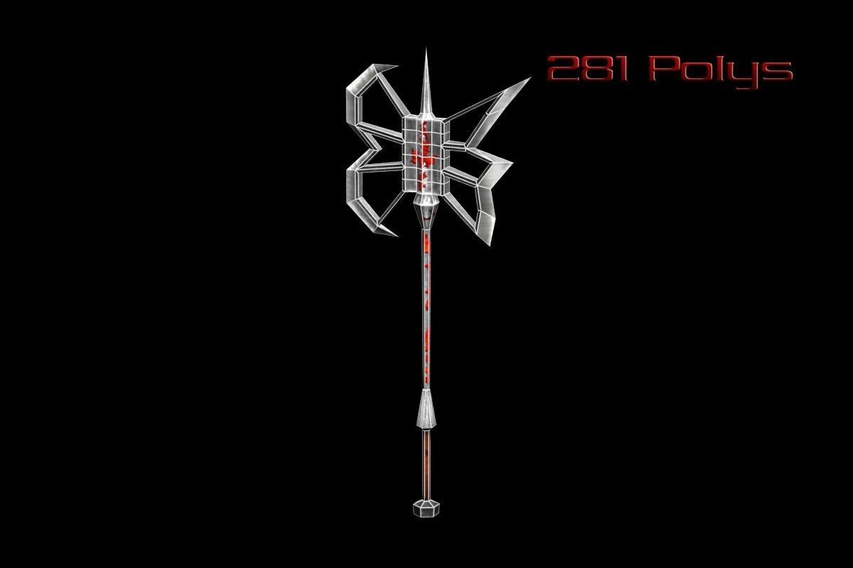 Fire Melee Collection Low-poly 3D model_4