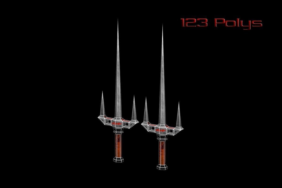 Fire Melee Collection Low-poly 3D model_18