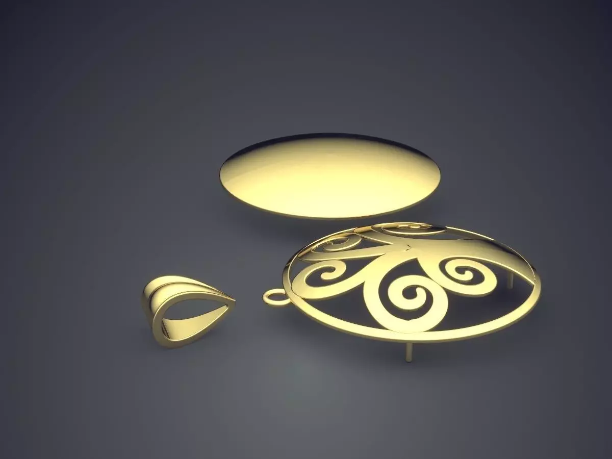 Pendant CAD-6278 3D print model_3