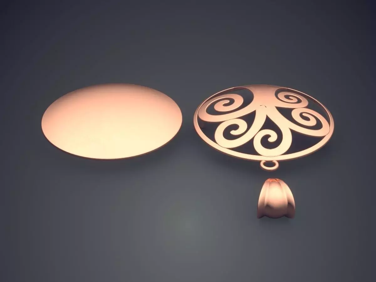 Pendant CAD-6278 3D print model_2