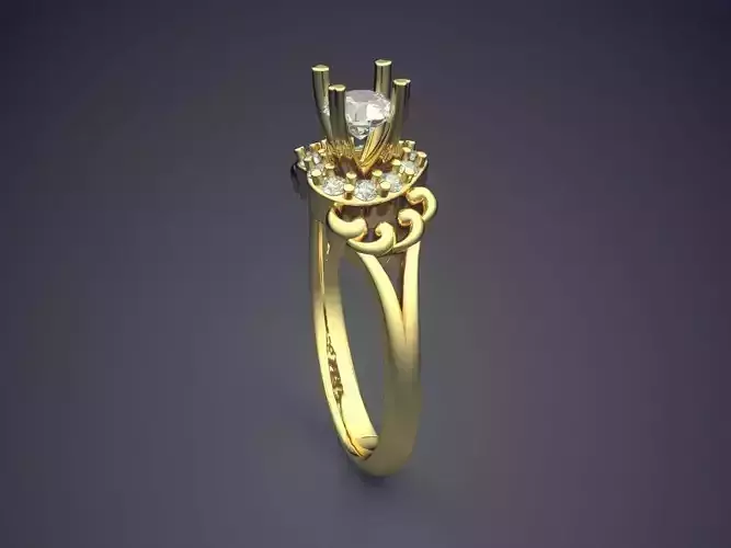 Ring With Diamonds CAD-6274
