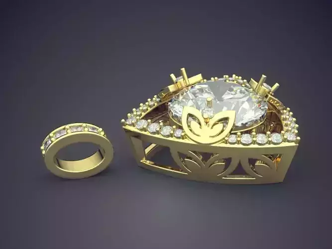 Pendant With Diamonds CAD-6273