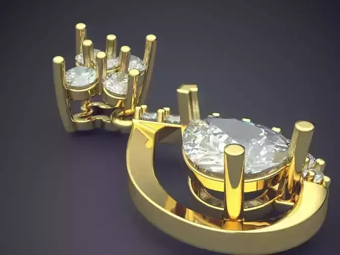 Pendant With Diamonds CAD-6269 3D print model