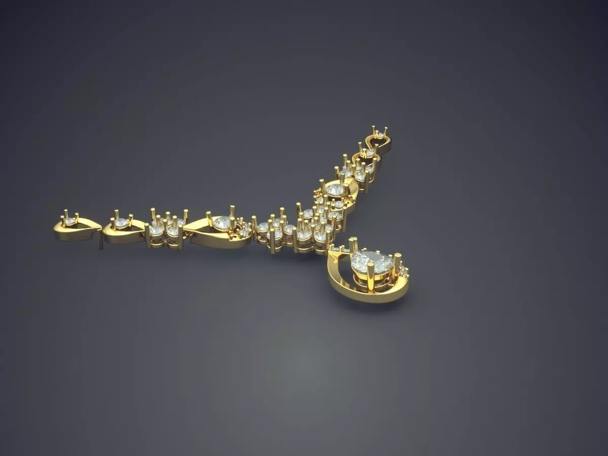 Pendant With Diamonds CAD-6259 3D print model_0