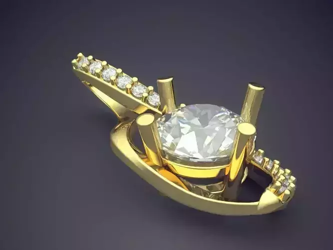 Pendant With Diamonds CAD-6254 3D print model
