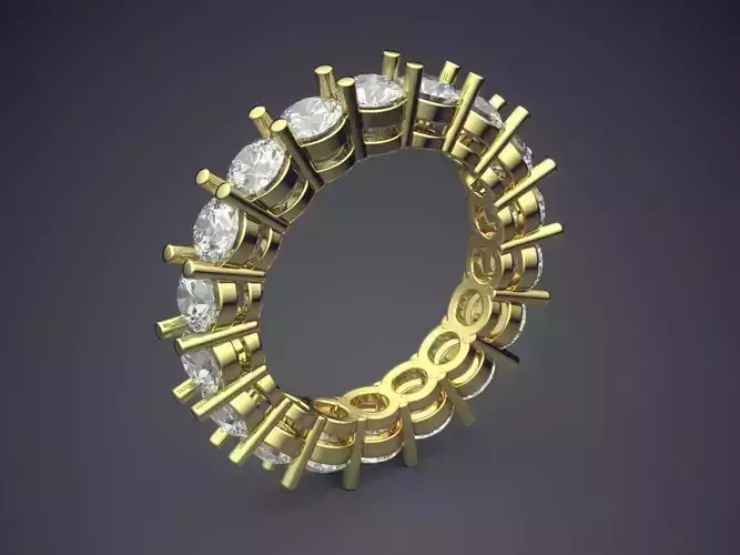 Ring With Diamonds CAD-6249 3D print model
