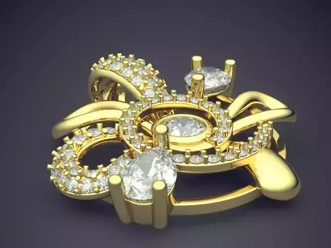 Pendant With Diamonds CAD-6250 3D print model