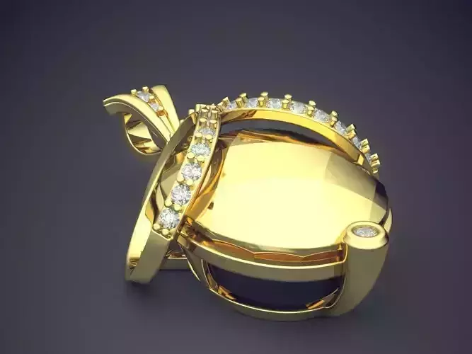 Pendant With Diamonds CAD-6246 3D print model