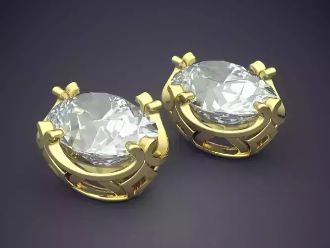 Earrings With Diamond CAD-6237