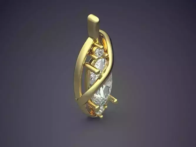 Pendant With Diamonds CAD-6233 3D print model