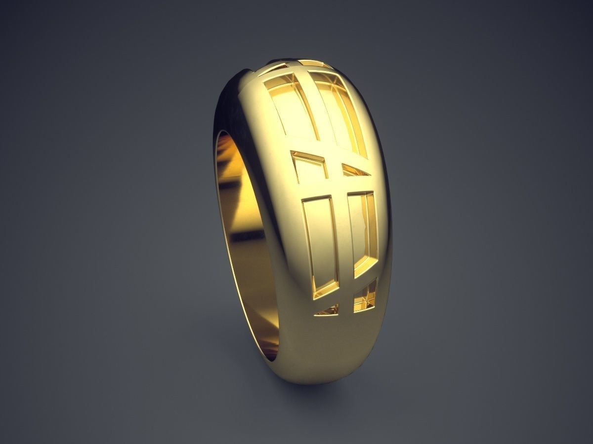 Engraved Ring CAD-6227 3D print model_3