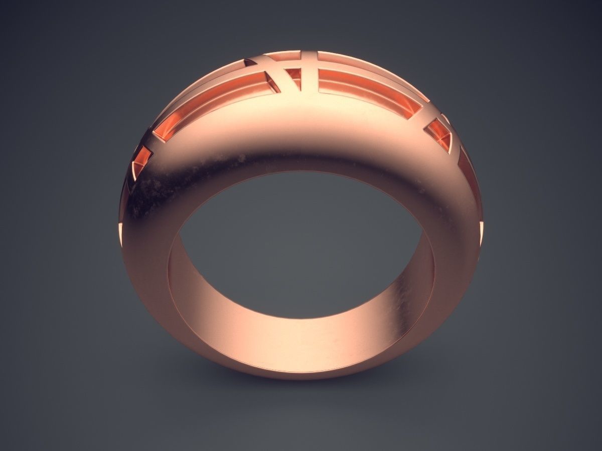 Engraved Ring CAD-6227 3D print model_2