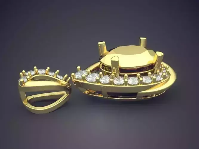 Pendant With Diamonds CAD-6226