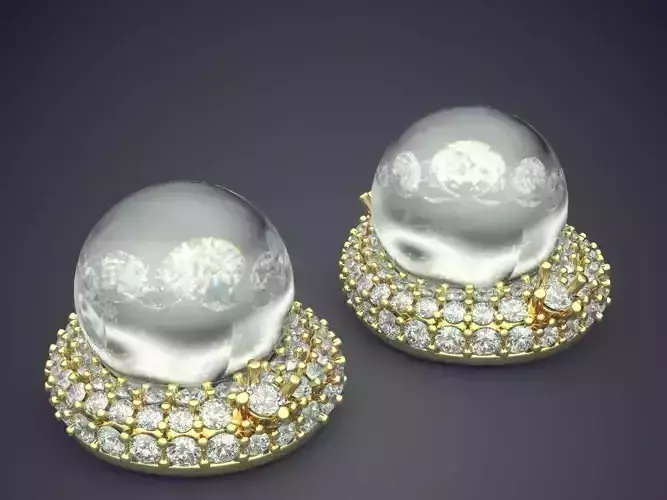 Earrings With Pearl CAD-6228