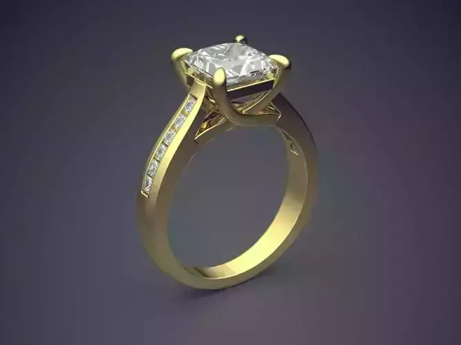 Ring With Diamonds CAD-6223