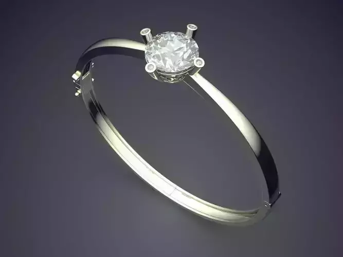 Thin Ring With Diamond CAD-6218