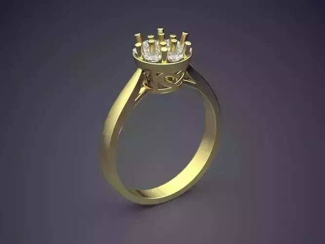 Engagement Ring With Diamonds CAD-6216