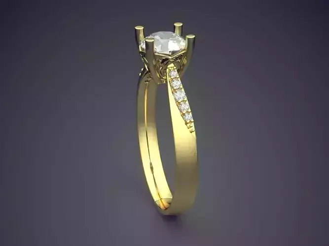 Ring With Diamonds CAD-6212