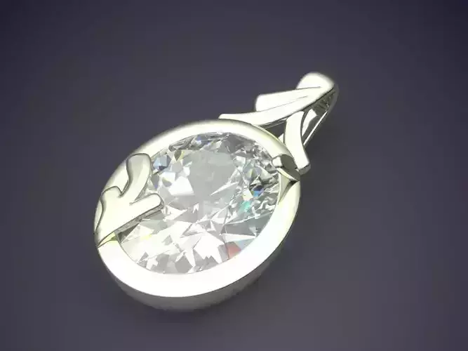 Pendant With Diamond CAD-6210