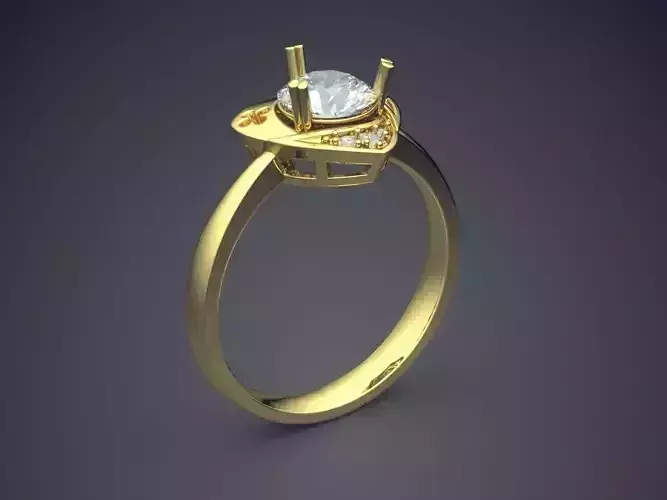 Ring With Diamonds CAD-6209 3D print model