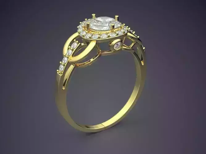 Ring With Diamonds CAD-6200
