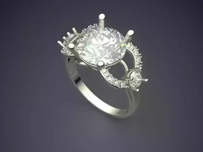 Ring With Diamonds CAD-6198
