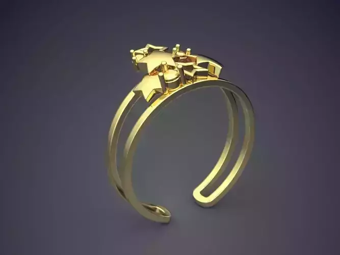 Star-shaped Ring CAD-6190