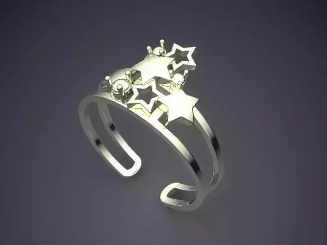 Star-shaped Ring CAD-6190