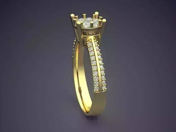 Ring With Diamonds CAD-6192