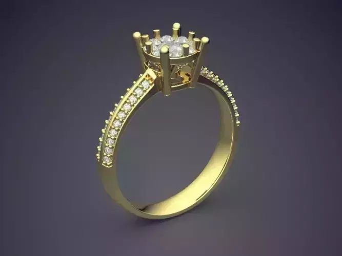 Ring With Diamonds CAD-6192