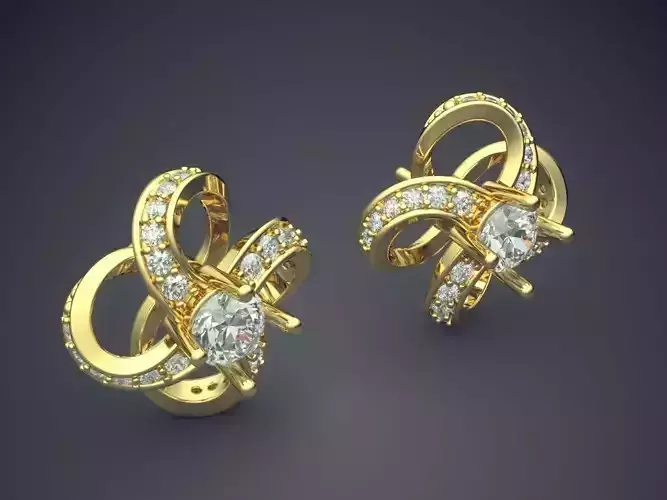 Earrings With Diamonds CAD-6180
