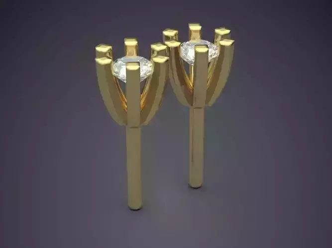 Earrings With Diamond CAD-6175