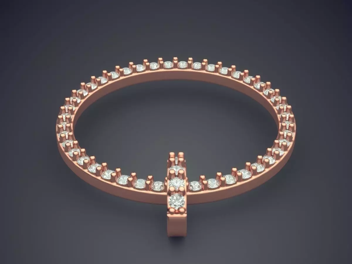 Pendant With Diamonds CAD-6173 3D print model_2