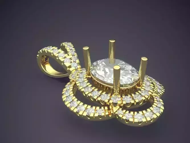 Luxurious Pendant With Diamonds CAD-6169