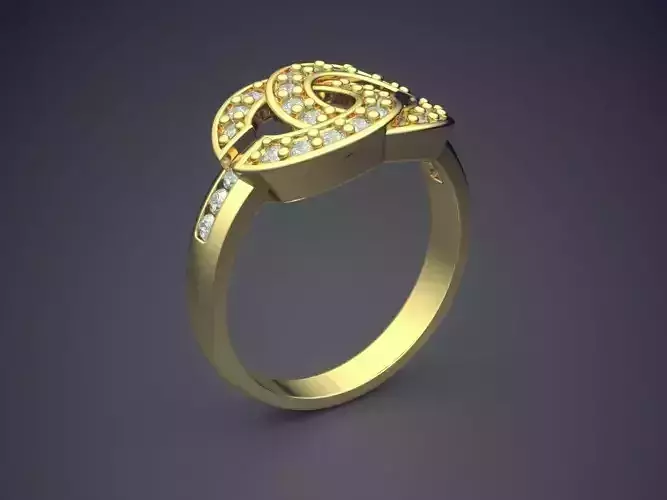 Ring With Small Diamonds CAD-6165