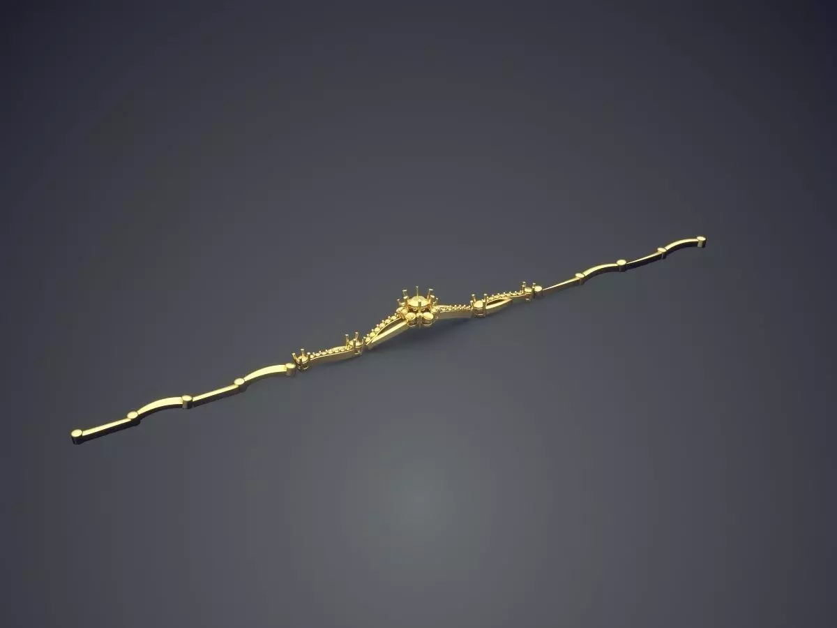 Thin Bracelet CAD-6156 3D print model_0