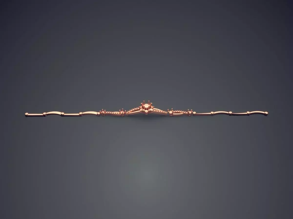 Thin Bracelet CAD-6156 3D print model_2