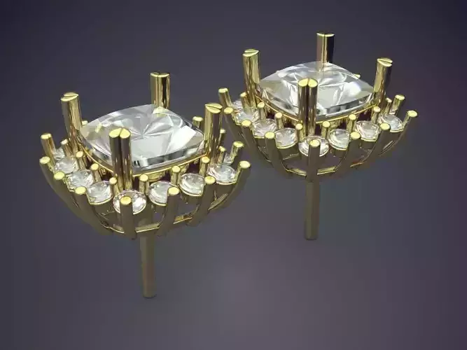 Earrings With Diamonds CAD-6155