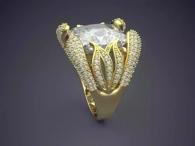 Ring With Diamonds CAD-6163