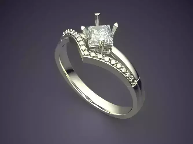 Ring With Diamonds CAD-6151