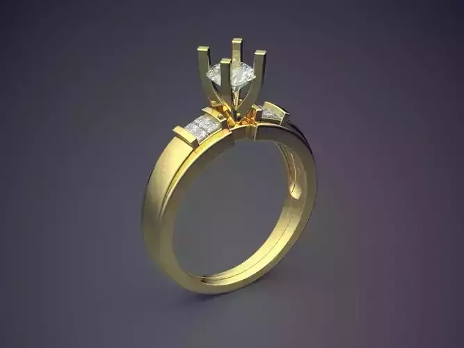 Ring With Diamonds CAD-6149