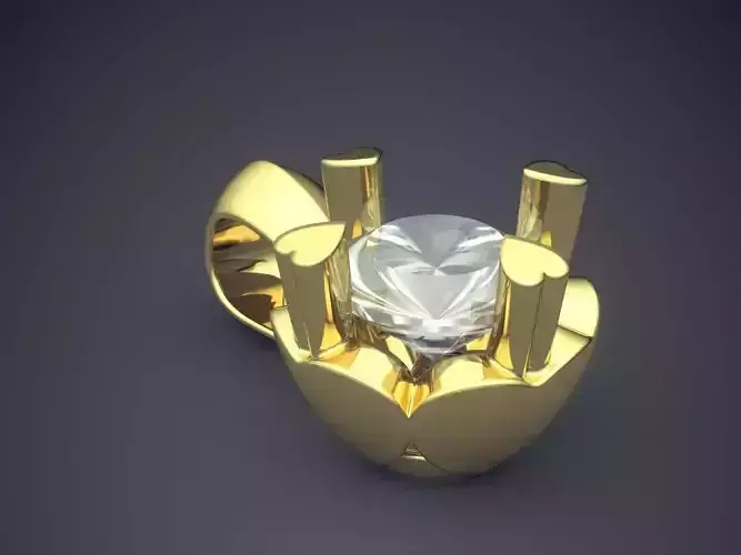 Pendant With Gem CAD-6148 3D print model