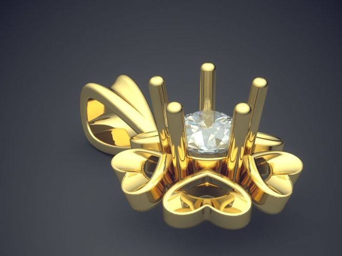 Pendant With Diamond CAD-6143 3D print model