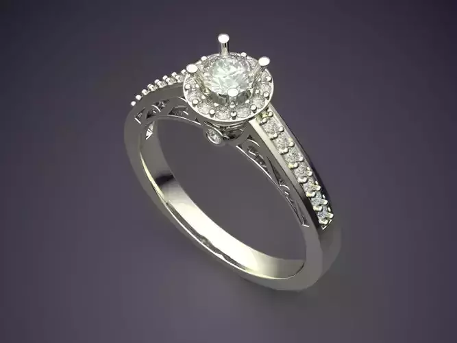Ring With Diamonds CAD-6133