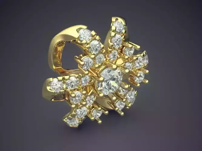 Pendant With Diamonds CAD-6130 3D print model