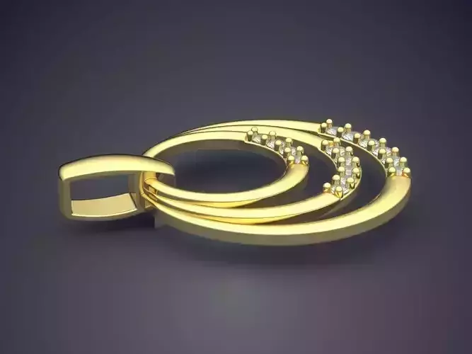 Pendant With Small Diamonds CAD-6121