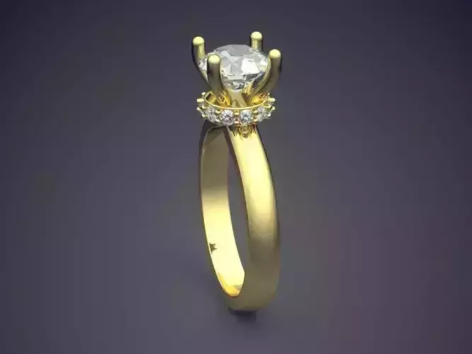 Ring With Diamond CAD-6120