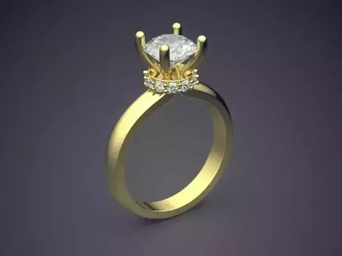 Ring With Diamond CAD-6120