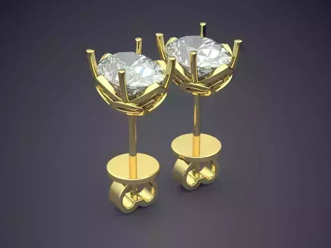 Earrings With Diamonds CAD-6117